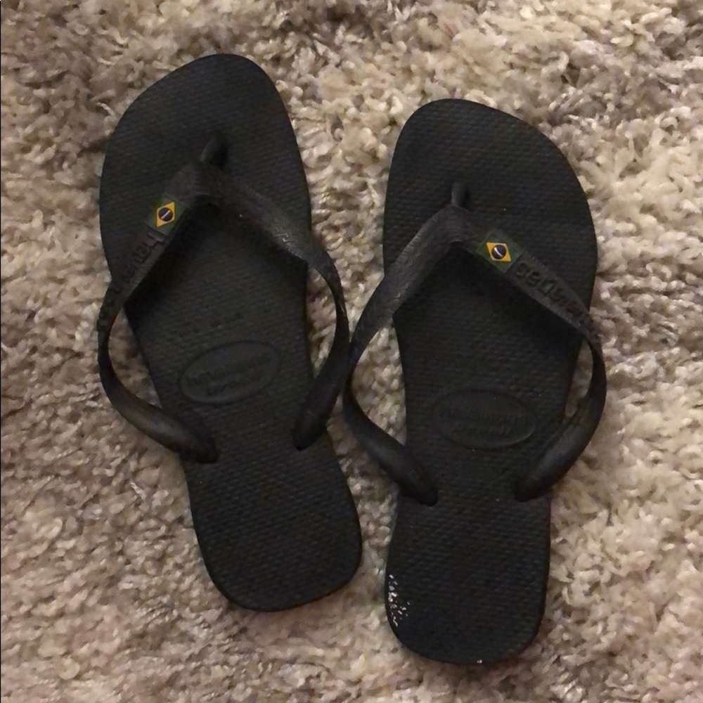 Black Havaianas with Brazilian flag 🇧🇷